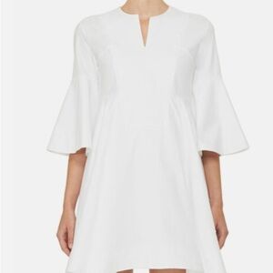🤍 CARVEN White Cotton Dress – FR 42 / US 10